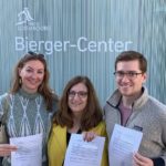 family in front of the bierger center